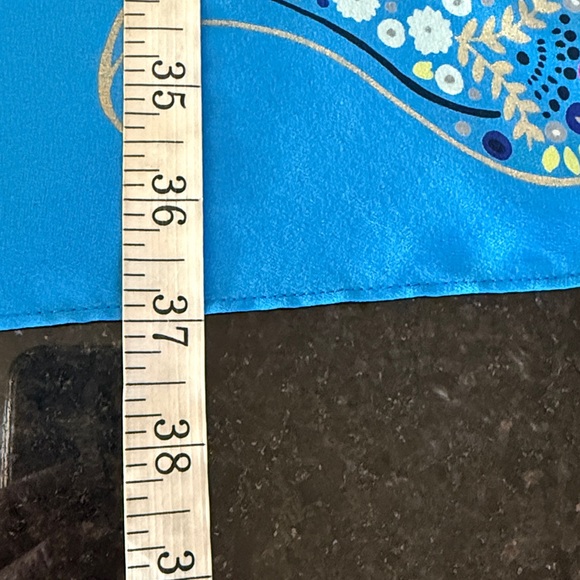 Tibi Blue Floral/Paisley Engineered Print Silk High Waisted Dress Size 6 - Picture 10 of 13